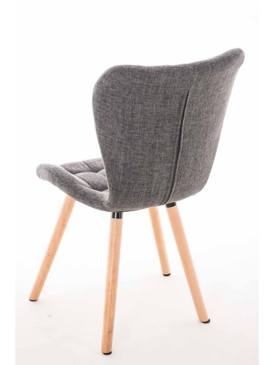 Scaun Elda material natural, gri deschis