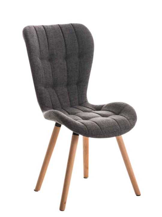 Scaun Elda material natural, gri deschis