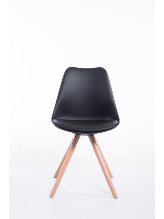 Scaun vizitator rotund Toulouse Natura, negru