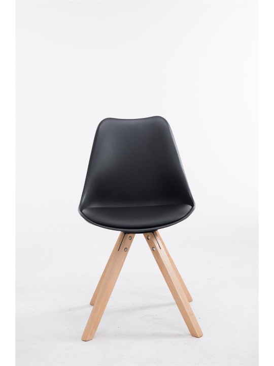 Scaun vizitator Toulouse Natura Square, negru