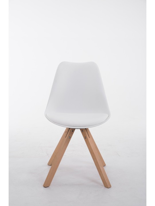 Scaun vizitator Toulouse Natura Square, alb