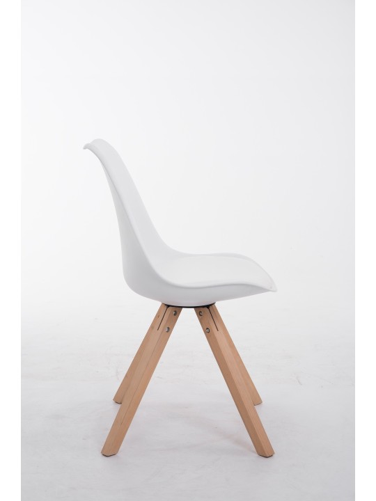 Scaun vizitator Toulouse Natura Square, alb