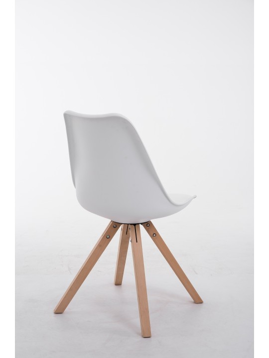 Scaun vizitator Toulouse Natura Square, alb