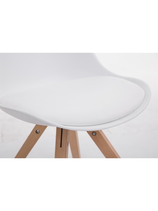 Scaun vizitator Toulouse Natura Square, alb