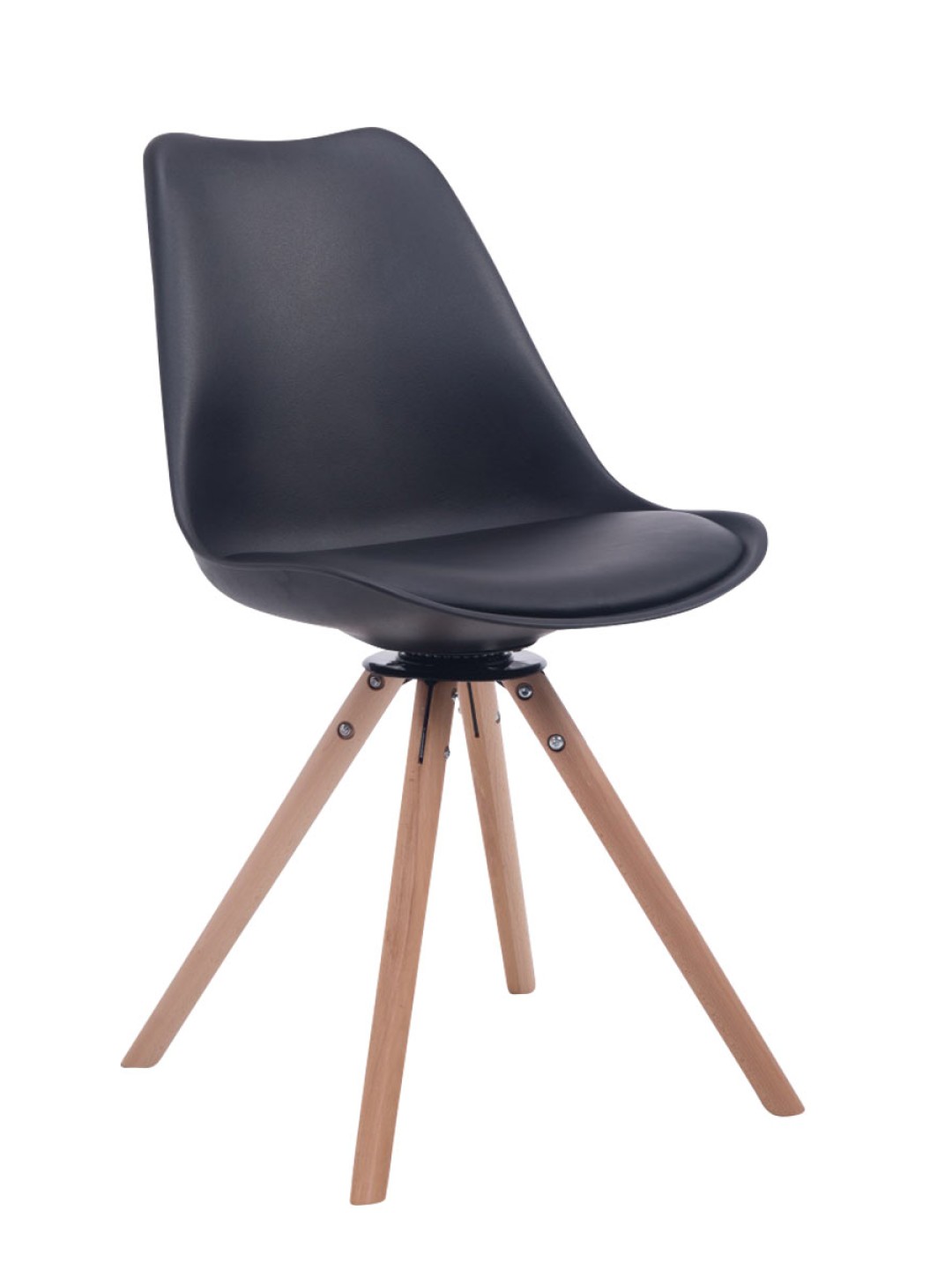 Scaun vizitator rotund Rotund Natura Troyes, negru