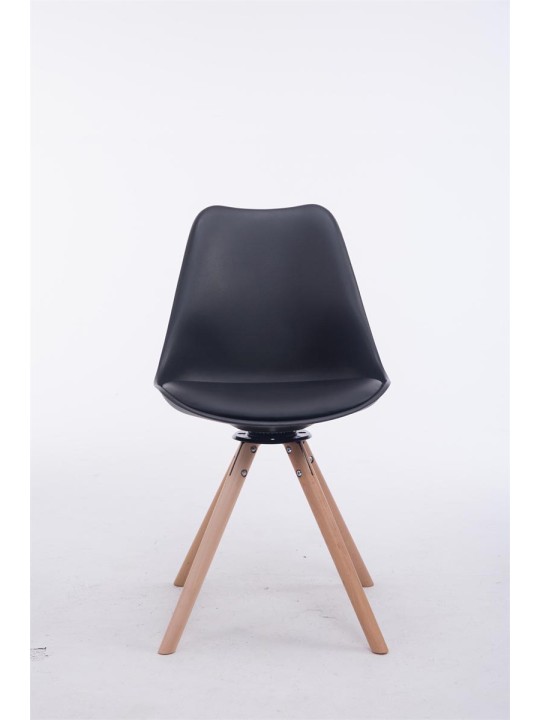 Scaun vizitator rotund Rotund Natura Troyes, negru