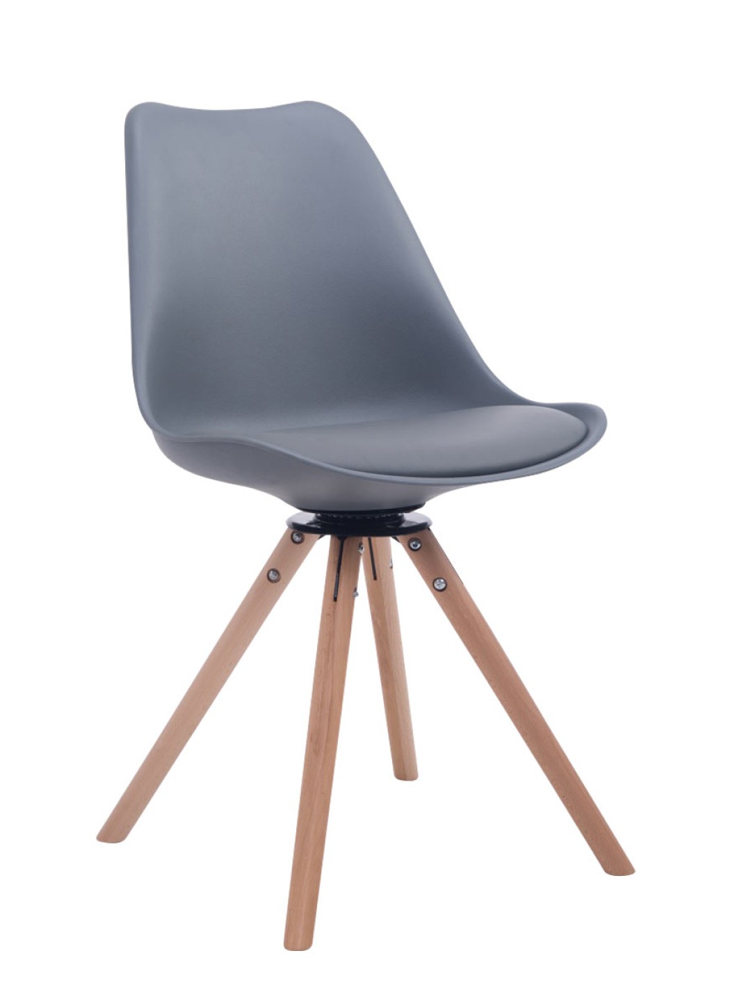 Scaun vizitator rotund Rotund Natura Troyes, gri