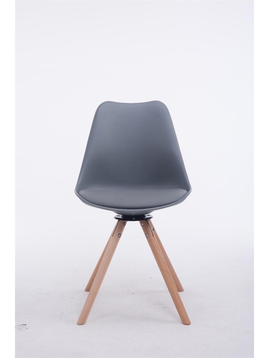 Scaun vizitator rotund Rotund Natura Troyes, gri