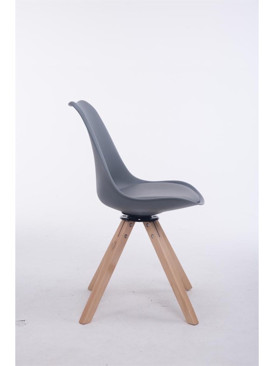 Scaun vizitator pivotant Troyes Piața Natura, gri