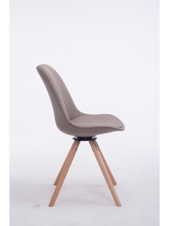 Scaun vizitator Troyes pivotant Natura Rotund, taupe