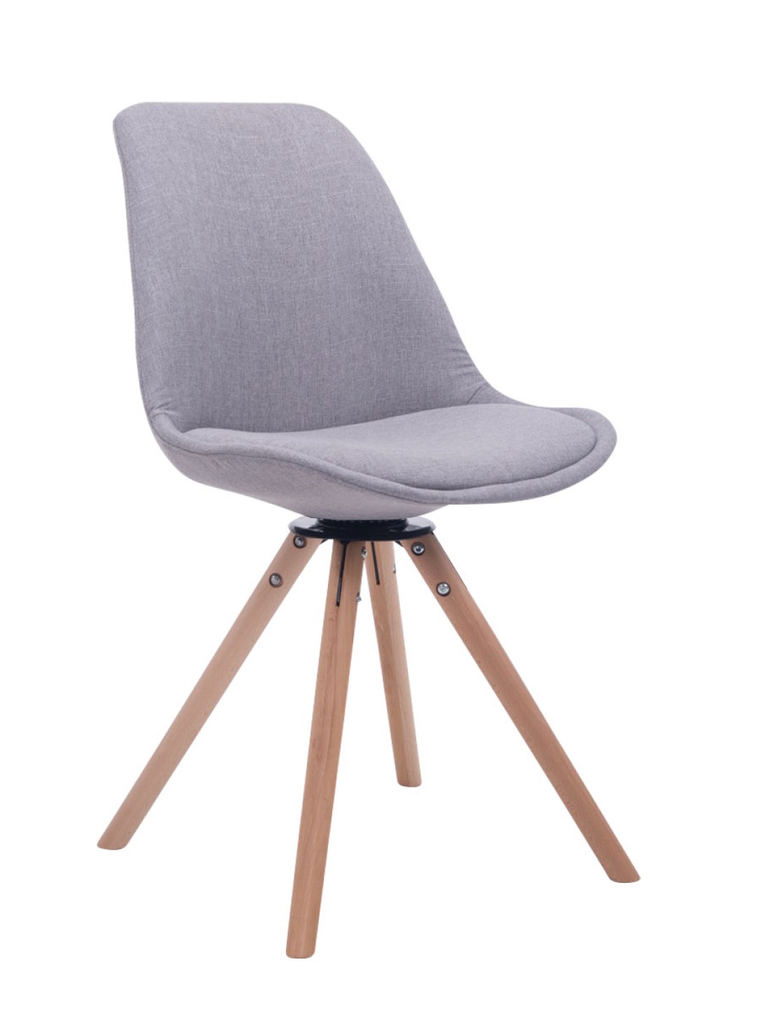 Scaun vizitator Troyes pivotant Natura Rotund, gri