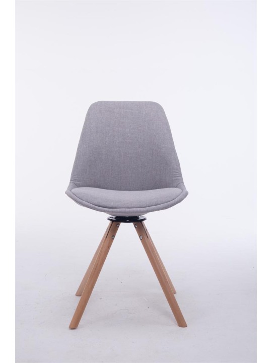 Scaun vizitator Troyes pivotant Natura Rotund, gri