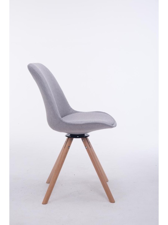 Scaun vizitator Troyes pivotant Natura Rotund, gri