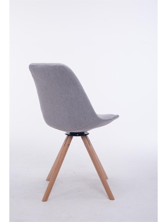 Scaun vizitator Troyes pivotant Natura Rotund, gri