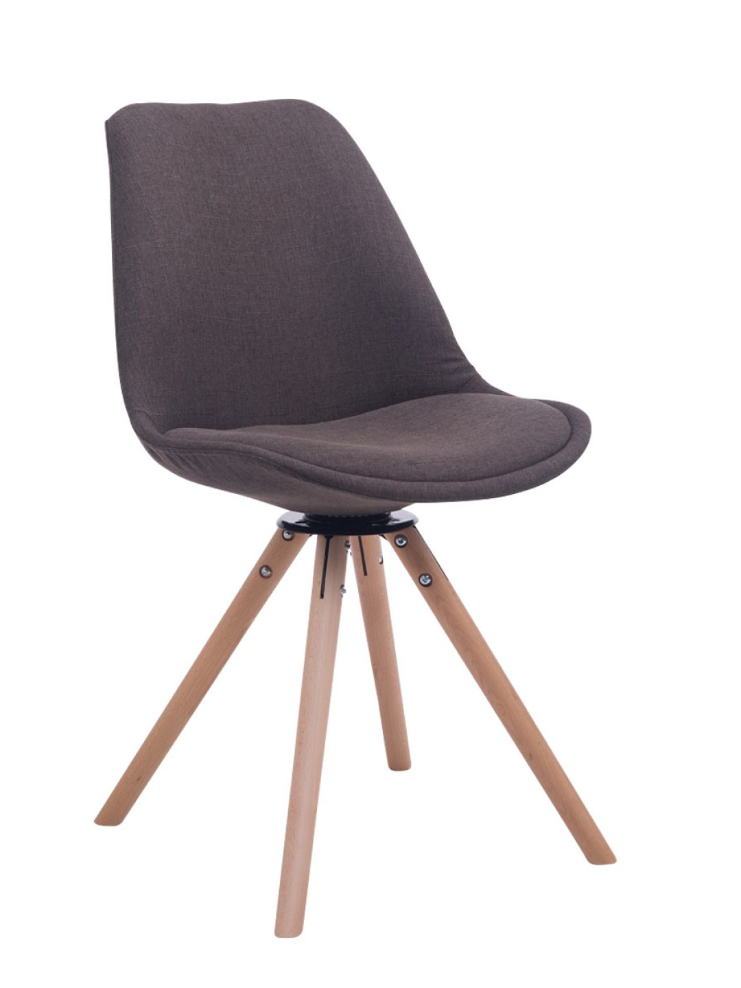 Scaun vizitator Troyes pivotant Natura Rotund, gri închis