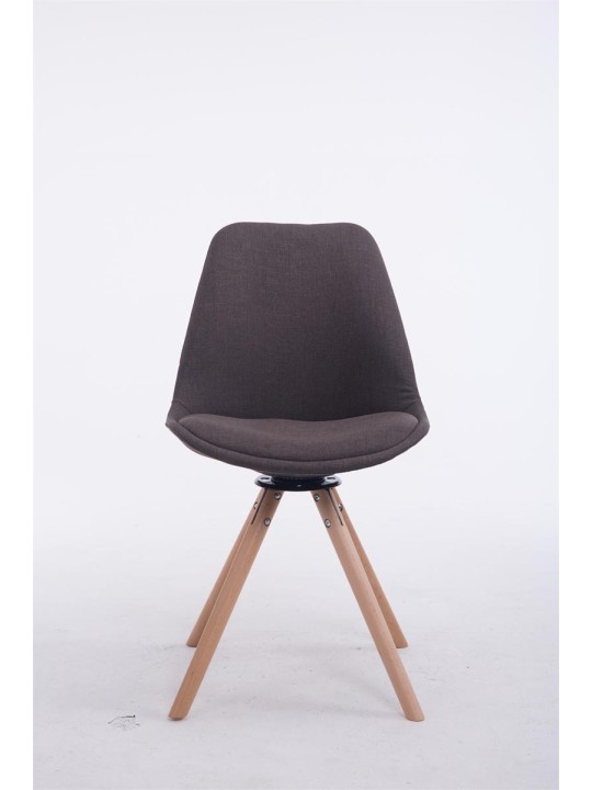 Scaun vizitator Troyes pivotant Natura Rotund, gri închis