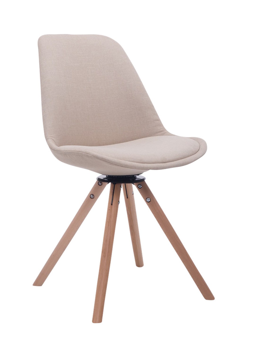 Scaun vizitator Troyes pivotant Natura Rotund, crem