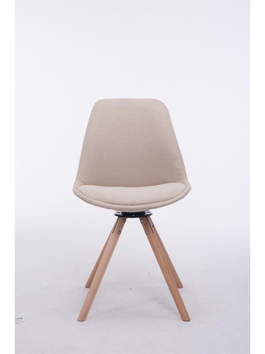 Scaun vizitator Troyes pivotant Natura Rotund, crem