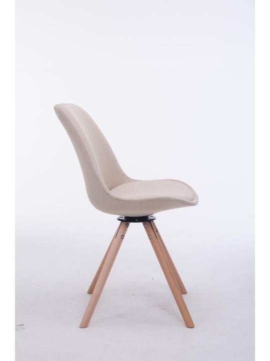 Scaun vizitator Troyes pivotant Natura Rotund, crem