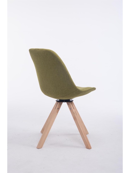 Scaun vizitator pătrat Troyes pivotant Natura Fabric, verde