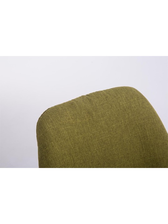 Scaun vizitator pătrat Troyes pivotant Natura Fabric, verde