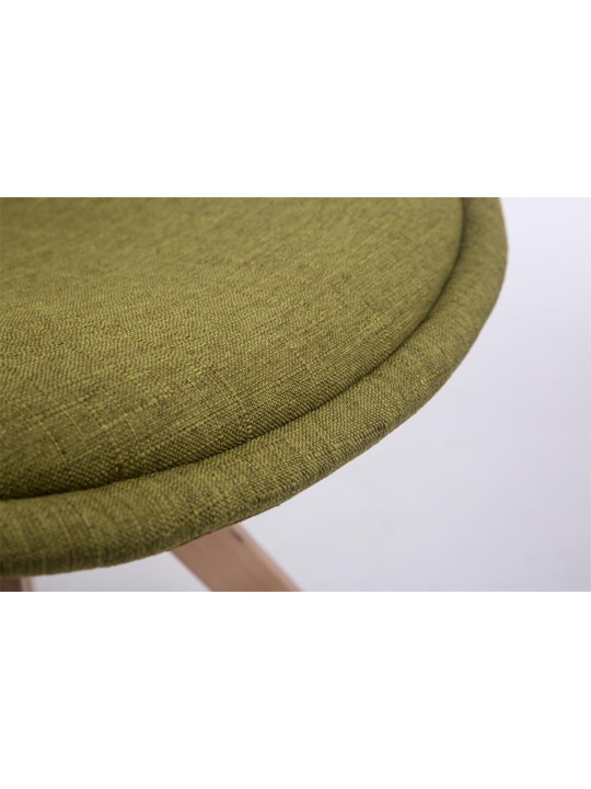 Scaun vizitator pătrat Troyes pivotant Natura Fabric, verde
