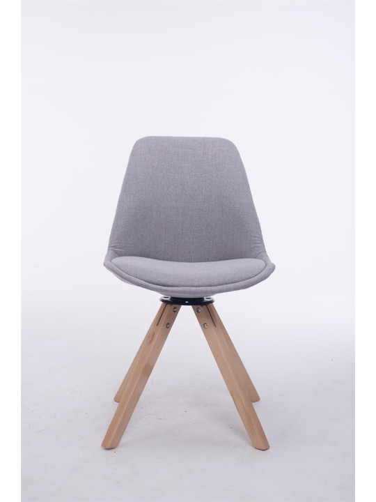 Scaun vizitator pătrat Troyes pivotant Natura Fabric, gri