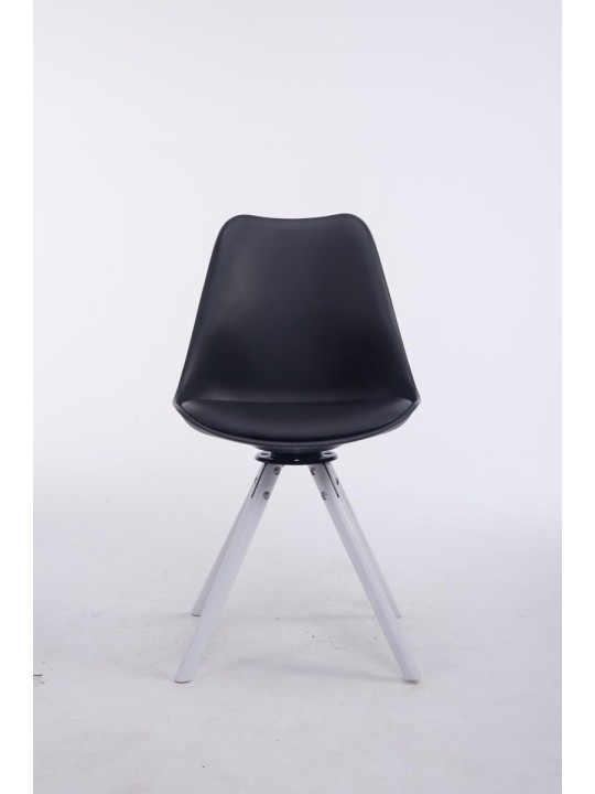 Scaun rotund pentru vizitatori Troyes, negru