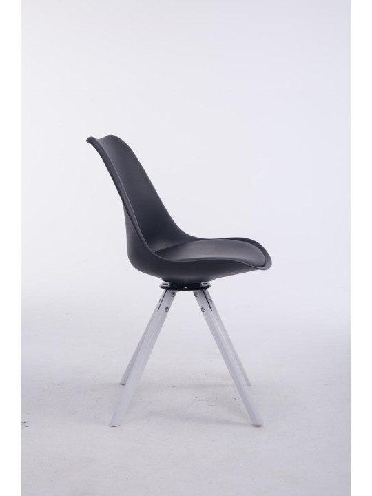 Scaun rotund pentru vizitatori Troyes, negru