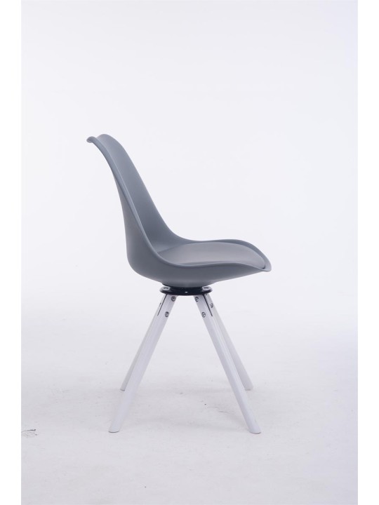 Scaun rotund pentru vizitatori Troyes, gri