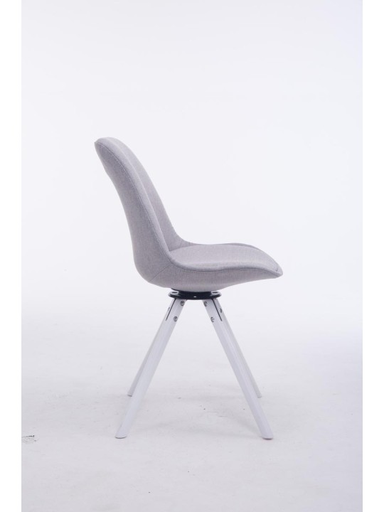 Scaun vizitator Troyes, rotund, rotund, gri