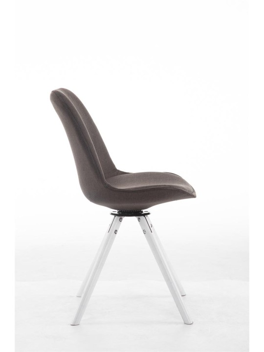 Scaun vizitator Troyes, rotund, rotund, gri închis