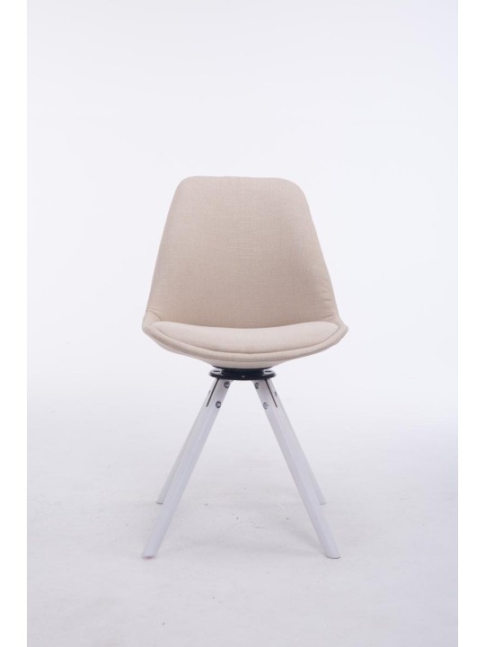 Scaun vizitator Troyes, rotund, rotund, crem