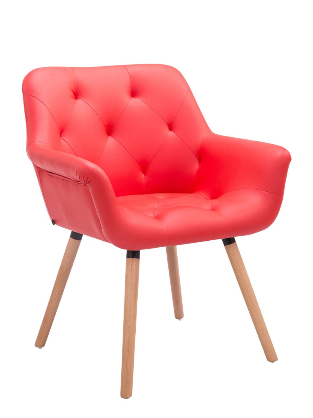 Scaun vizitator Cassidy natura, roșu