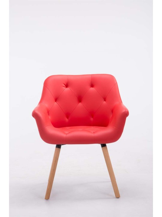 Scaun vizitator Cassidy natura, roșu