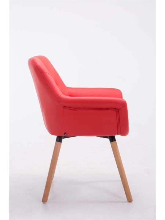 Scaun vizitator Cassidy natura, roșu