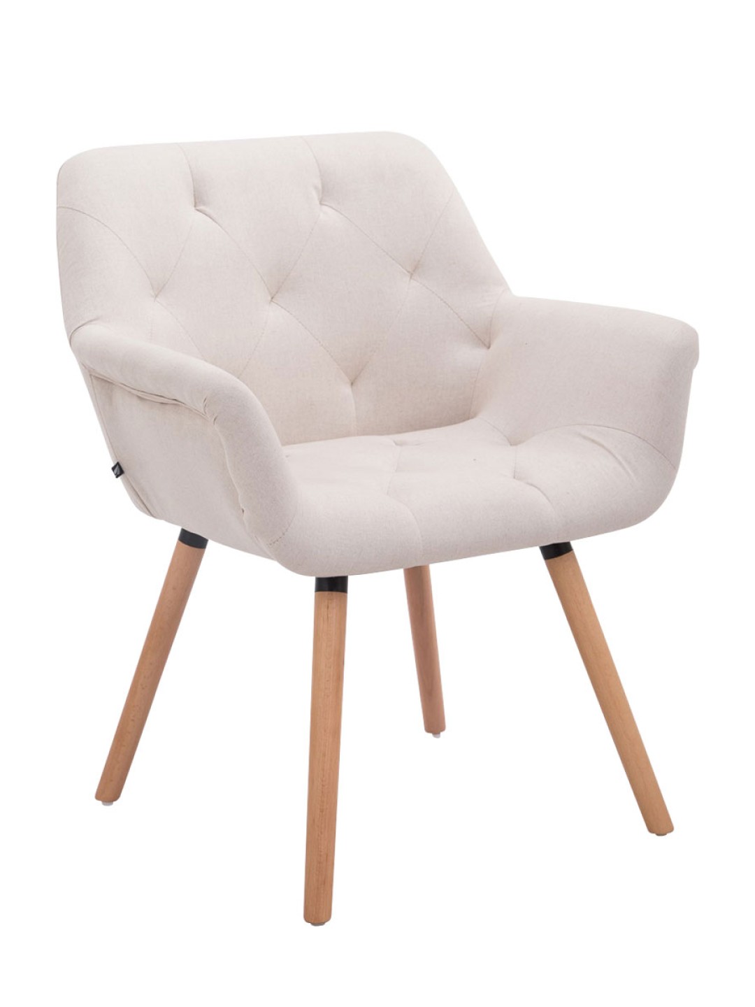 Scaun vizitator Cassidy material natural, bej