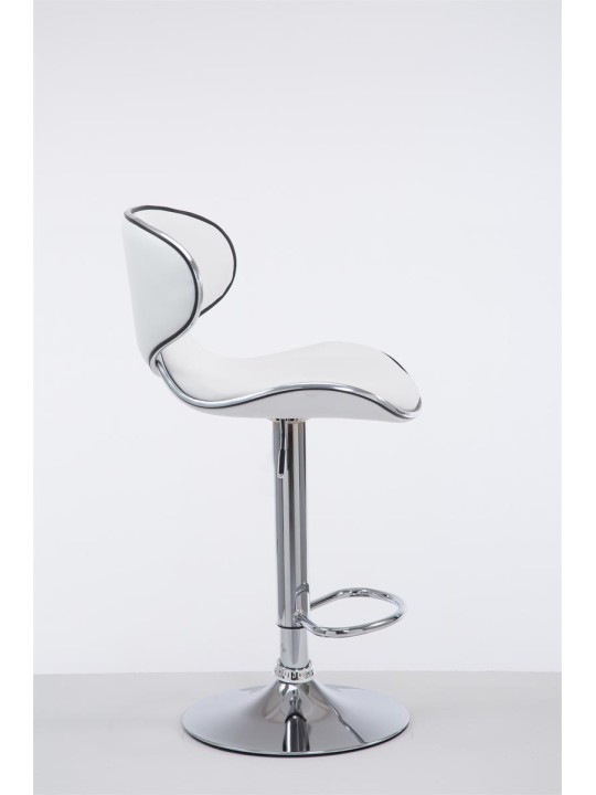 Scaun de bar Las Vegas V2 cromat, alb