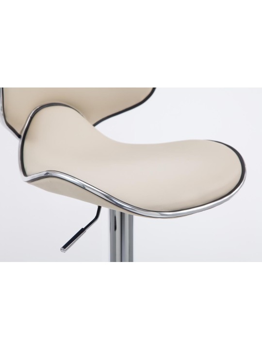 Scaun de bar Las Vegas V2 cromat, crem