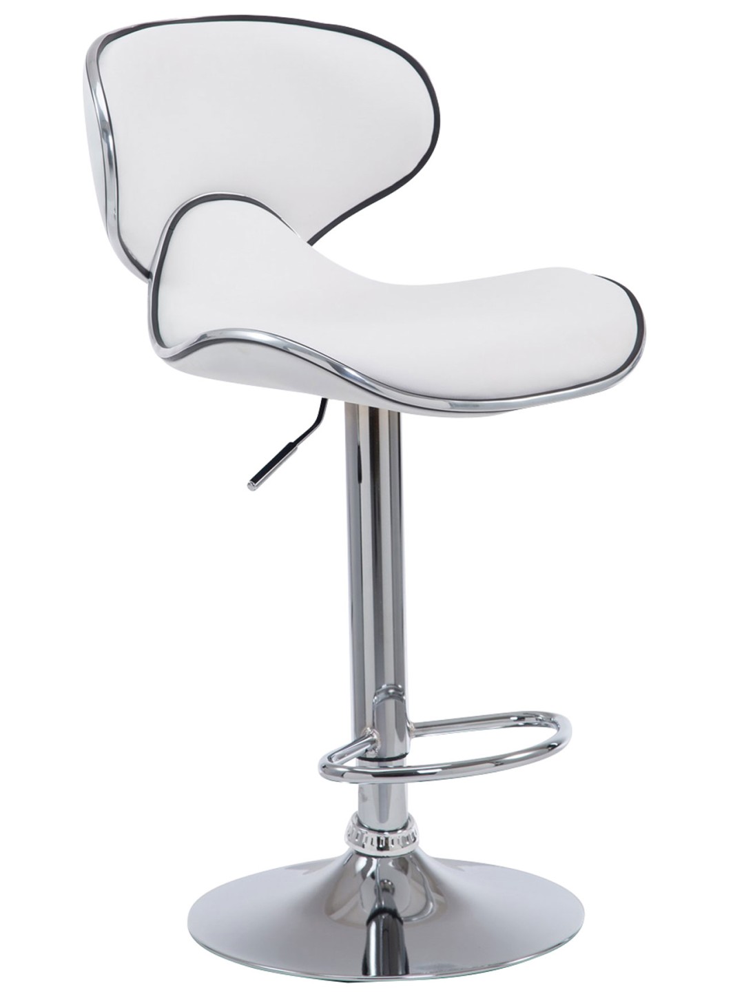 Scaun de bar Las Vegas V2 cromat, alb