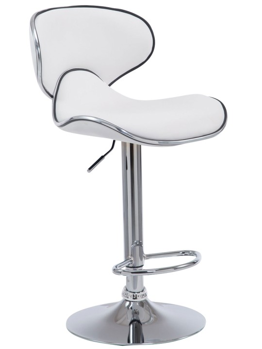Scaun de bar Las Vegas V2 cromat, alb