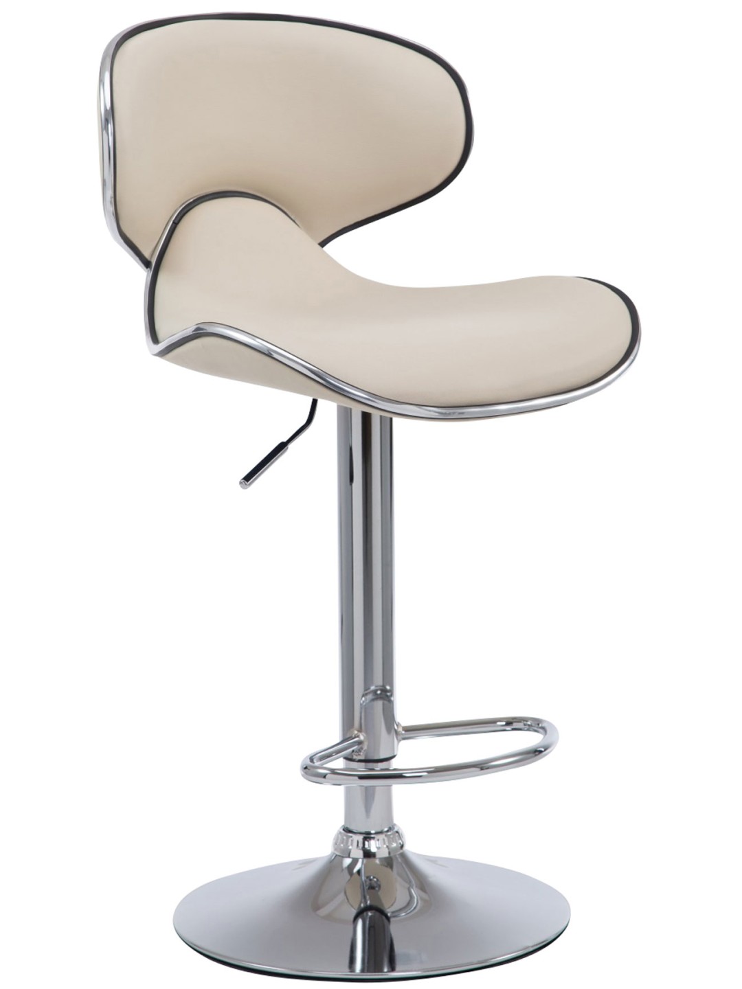 Scaun de bar Las Vegas V2 cromat, crem