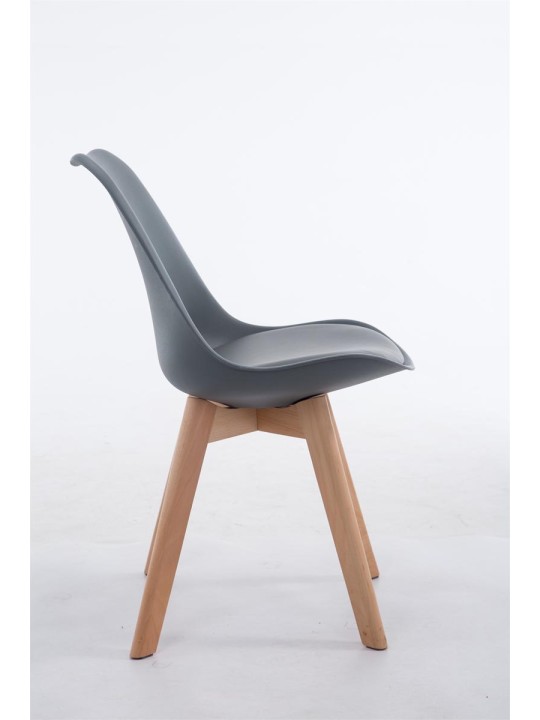 Scaun vizitator Borneo V2 Natura piele artificiala, gri