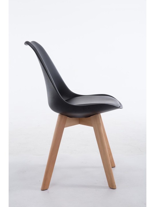 Scaun vizitator Borneo V2 Natura piele artificiala, negru