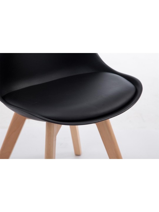 Scaun vizitator Borneo V2 Natura piele artificiala, negru