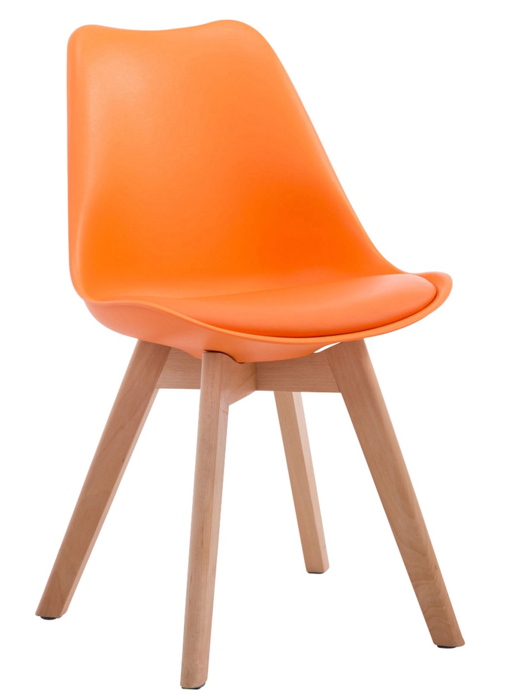 Scaun vizitator Borneo V2 Natura piele artificiala, portocaliu