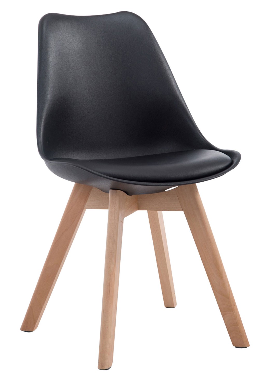 Scaun vizitator Borneo V2 Natura piele artificiala, negru