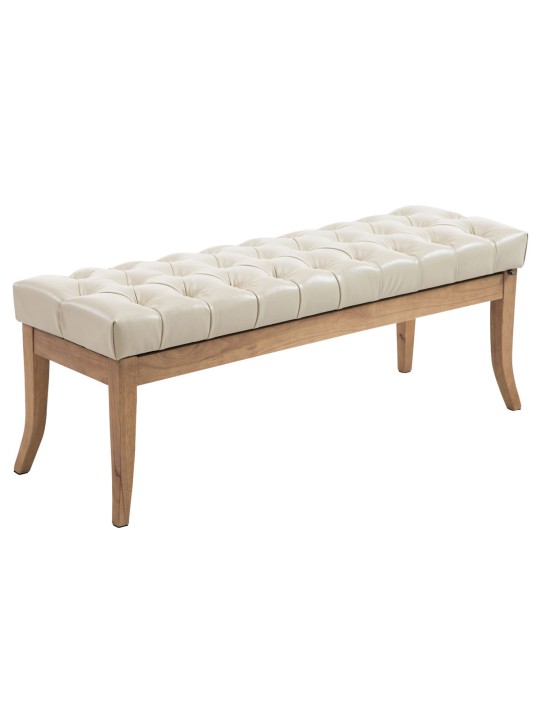 Banc Ramses imitatie piele antic-luminoasa 120, crem