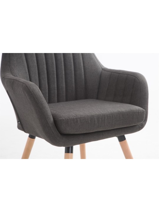 Scaun Florian stofa Natura, gri închis