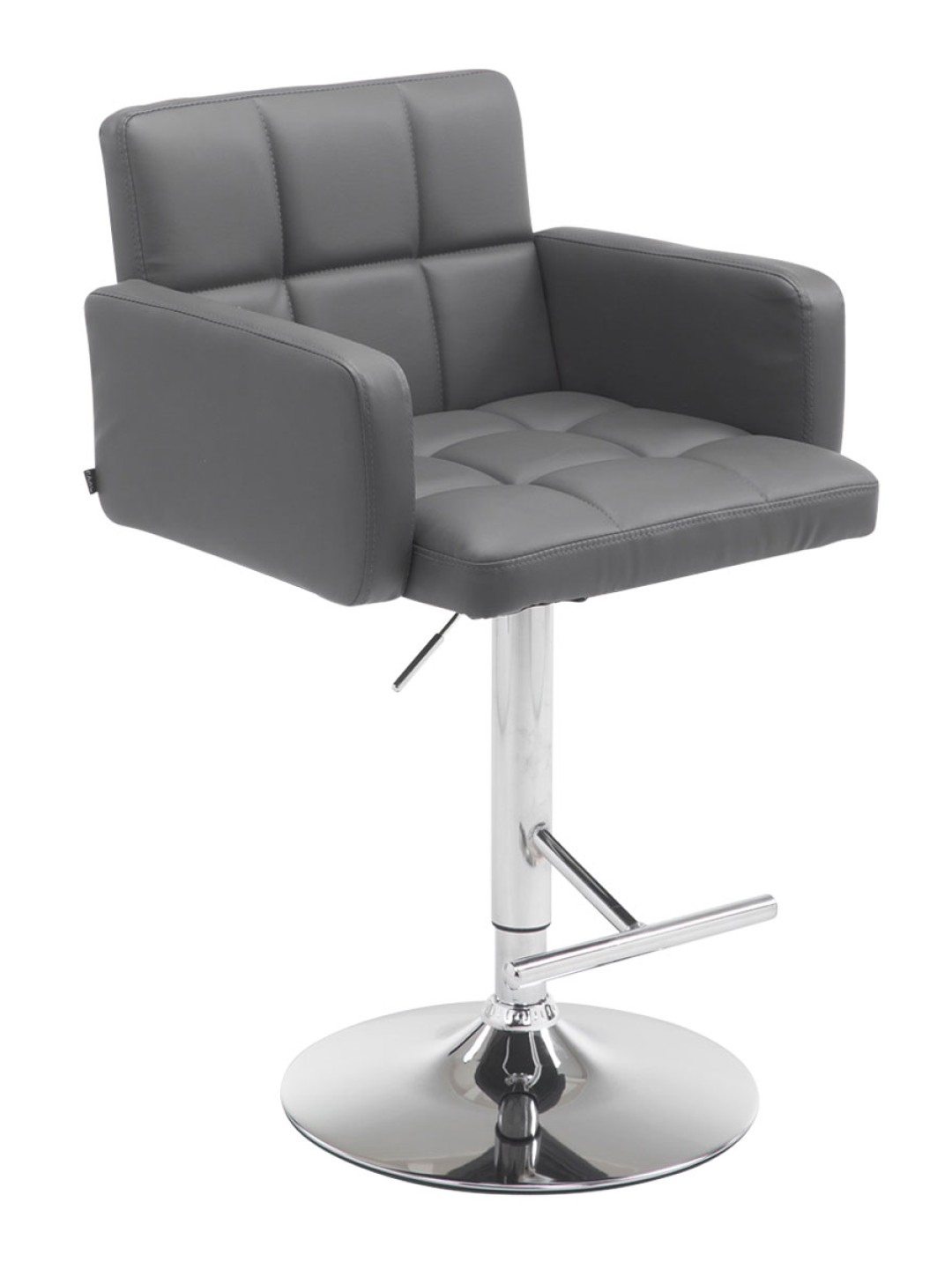 Scaun de bar Los Angeles imitatie piele C, gri